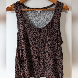 Reitmans Brown & Black Linen Blend Cami